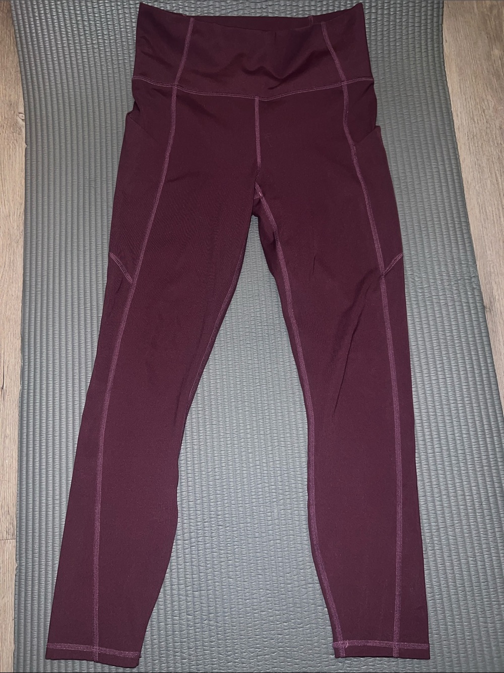 Fabletics High-Rise Performance Leggings in Wine
